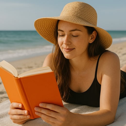HEADER Vrouw boek lezen op het strand